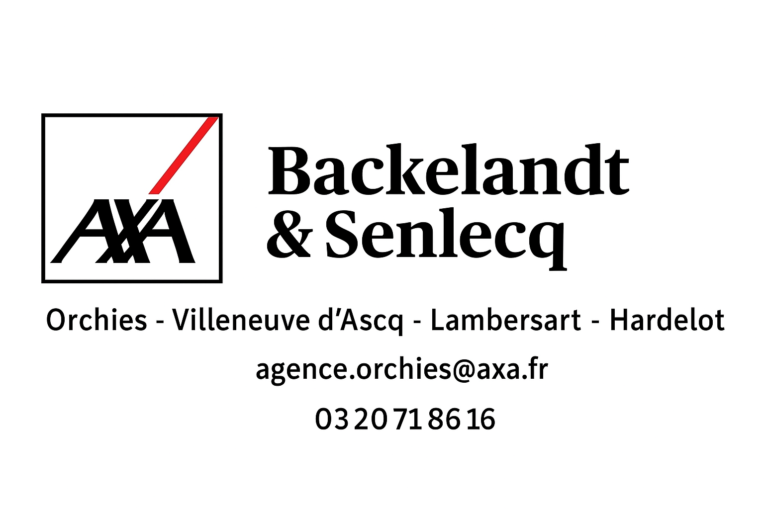 Logo AXA Backelandt et Senlecq Orchies