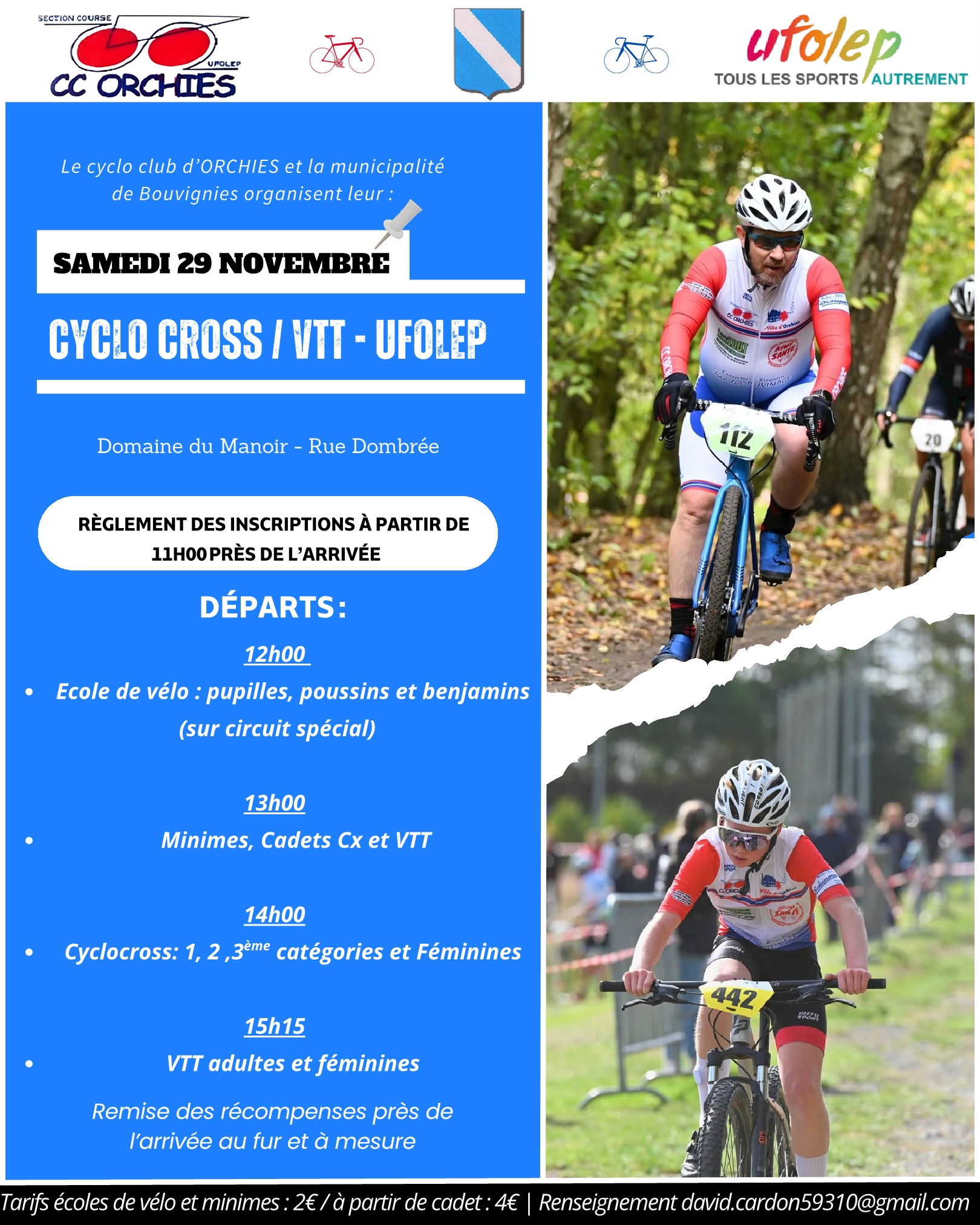 Affiche Cyclocross VTT Bouvignies